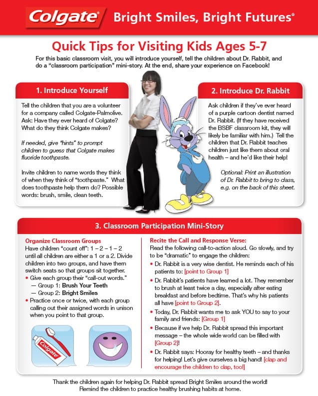 Classroom Visit Guide for Volunteers (Ages 5-7)