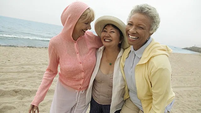 older women with snap-on dentures