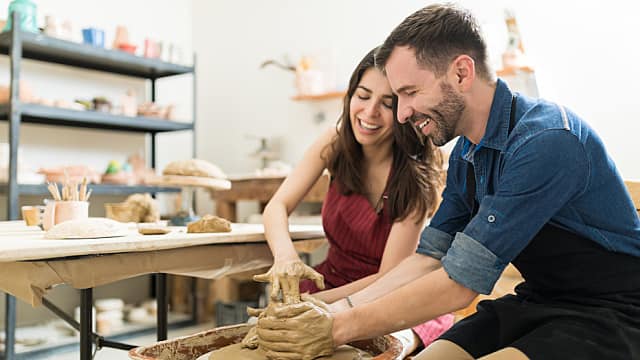 man and woman molding