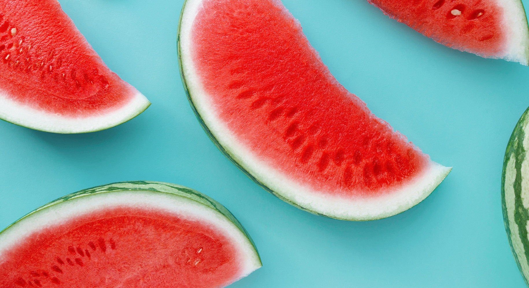slices of watermelon on a table