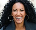 adult smiling with new braces