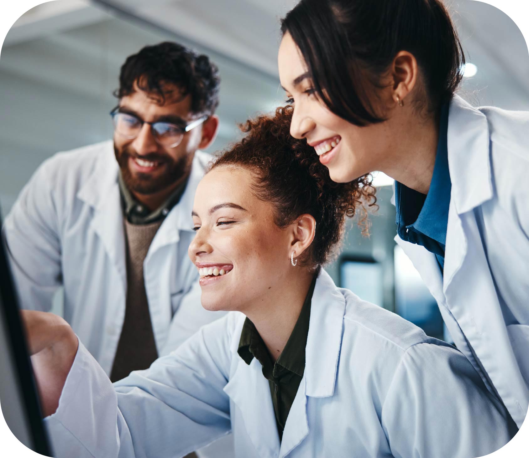 group working in lab