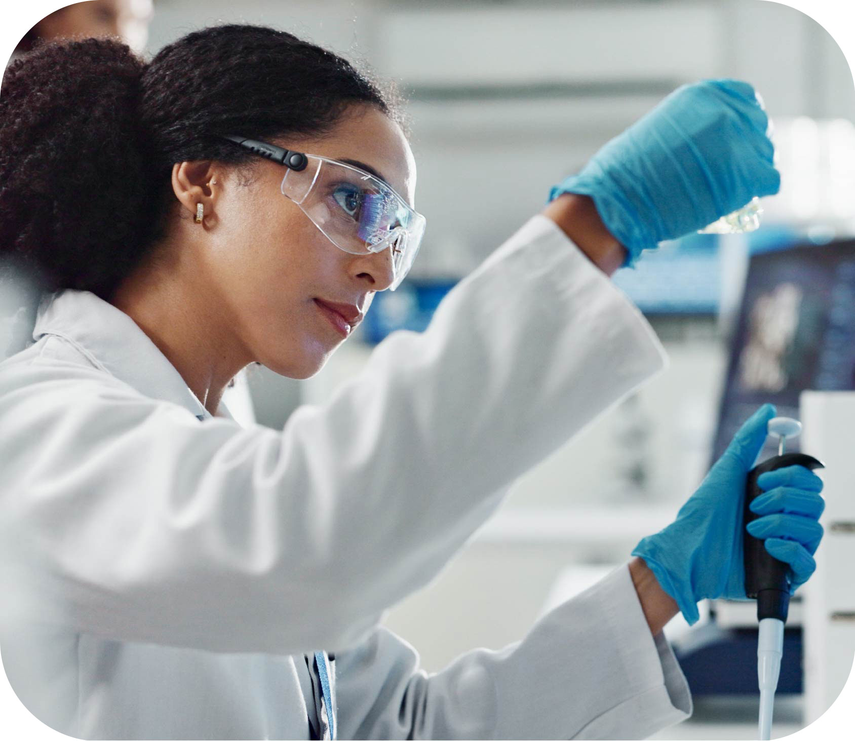 woman in lab