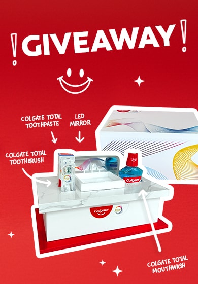 Giveaway! led mirror, colgate total toothpaste, colgate total toothbrush, colgate total mouthwash