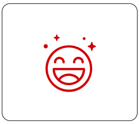 Ícono de cara mostrando felicidad