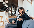 woman buying teeth aligners online