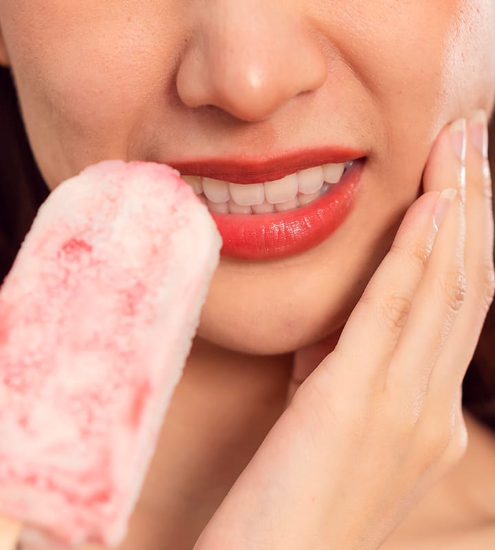 woman eating ice cream