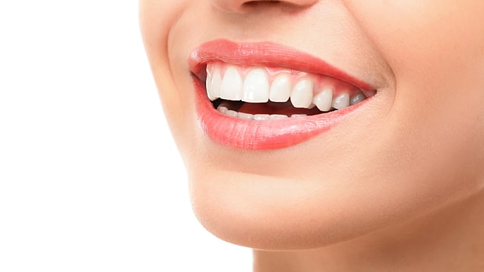 A very white smile