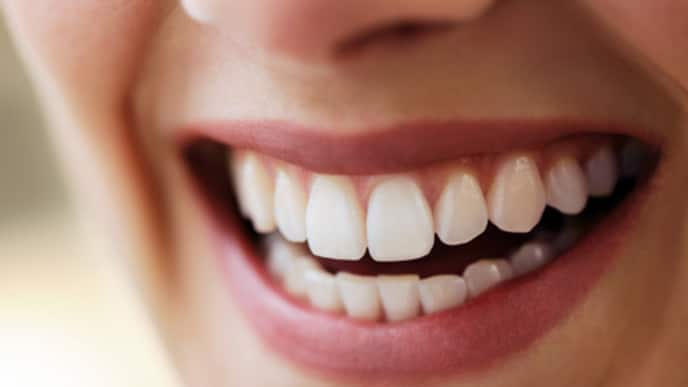 a close up of a mouth