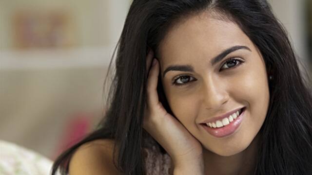 Pretty Indian woman smiling