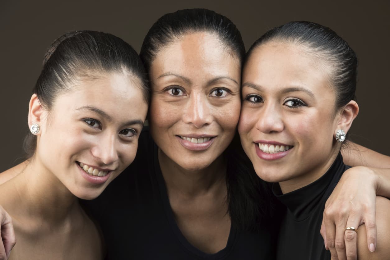 women smiling