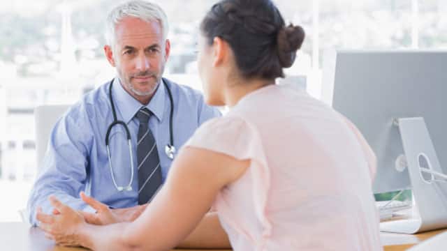 Doctor with a patient in the medical office