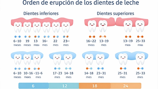 Familia feliz con bebé dentando