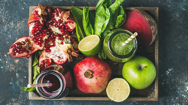 green purple fresh juices smoothies fruit