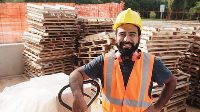 A man at the work place