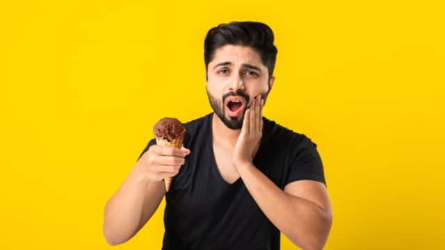 Men opening his mouth for dental procedure