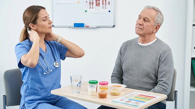 Familia sonriendo mientras come