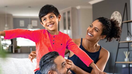 happy family with a child
