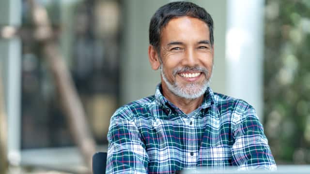 Older man smiling