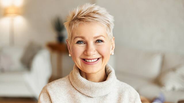 woman smiling
