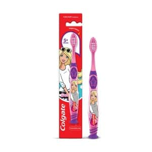Colgate Kids Barbie Toothbrush, Extra Soft with Tongue Cleaner