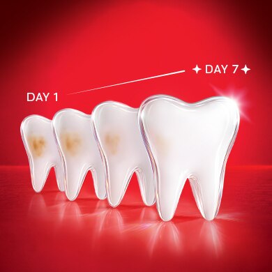 Creative Visualization of Reduced Teeth Stain in 7 Days
