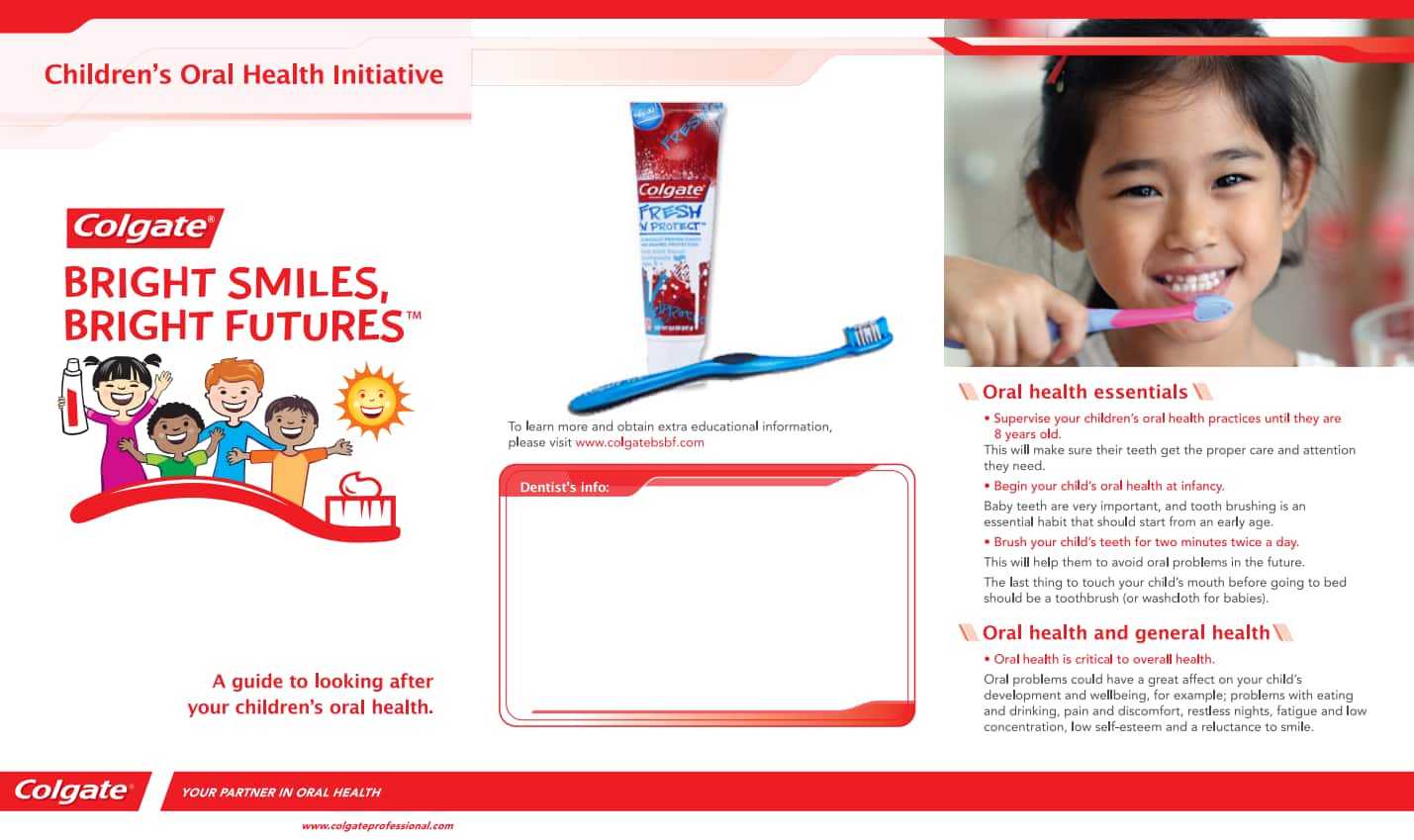 Parent Take-Home Oral Care Brochure