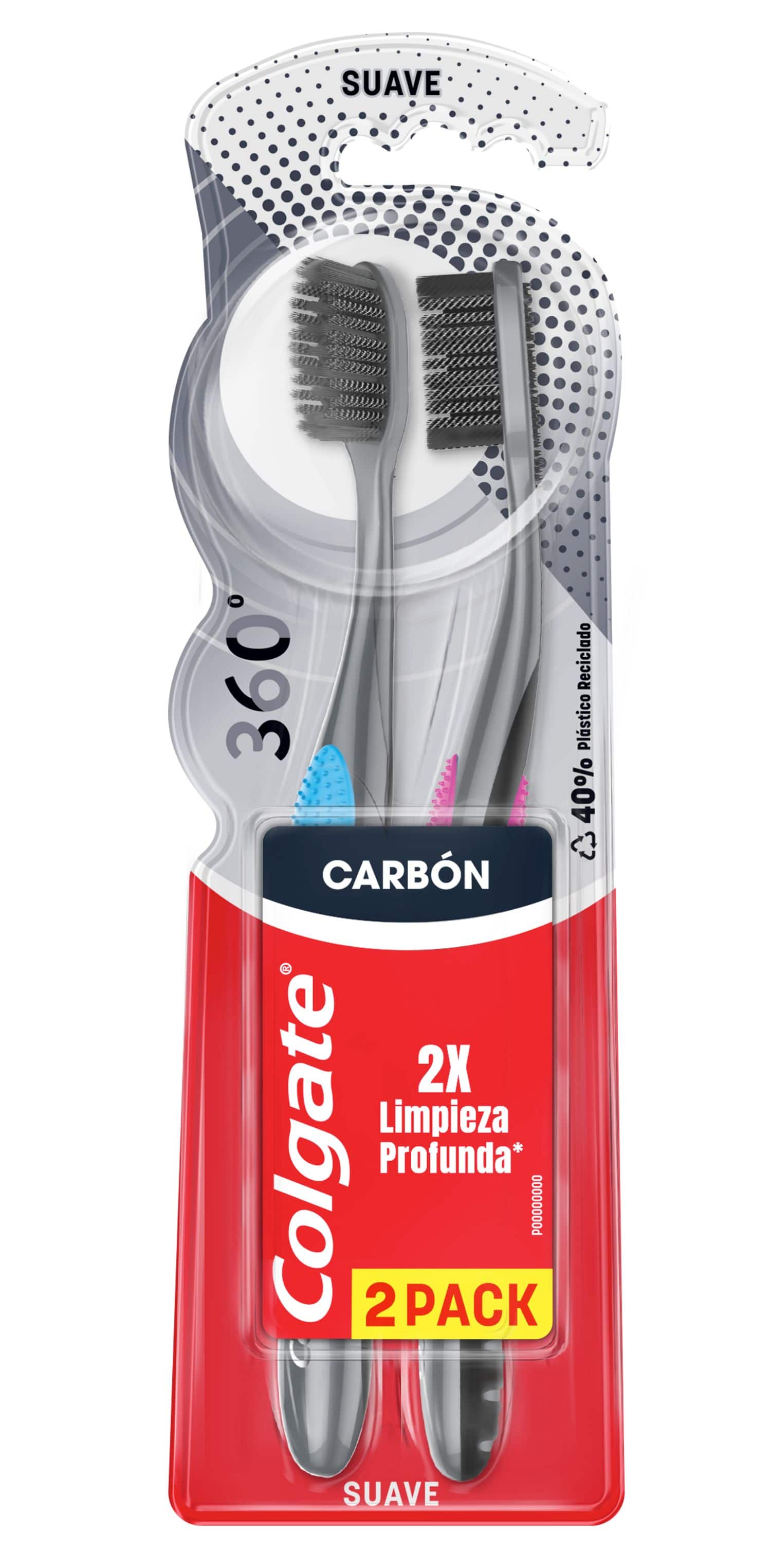 Cepillo de dientes manual Colgate® 360⁰® Advanced Optic White®