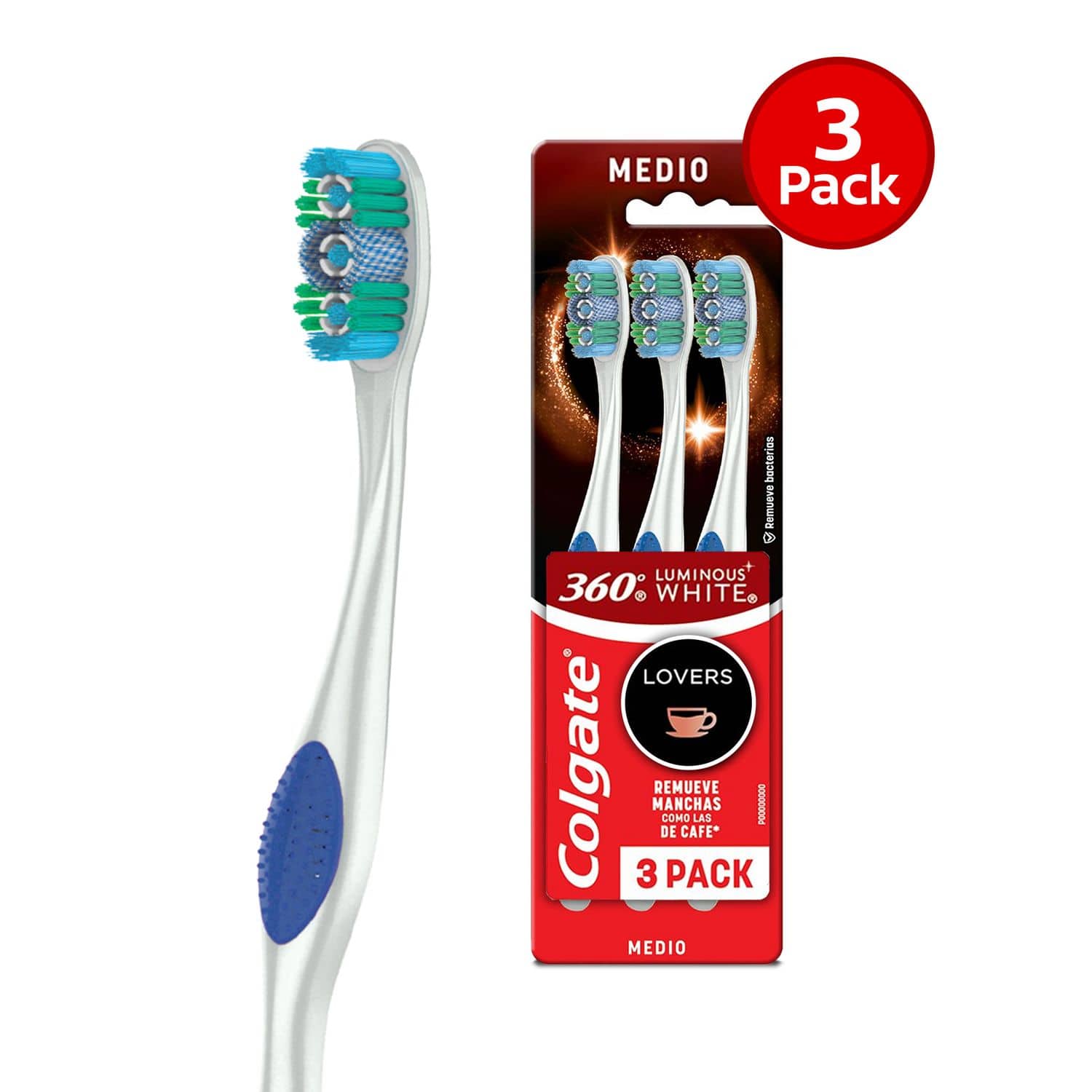 Cepillo de Dientes Colgate 360° Luminous White Lovers