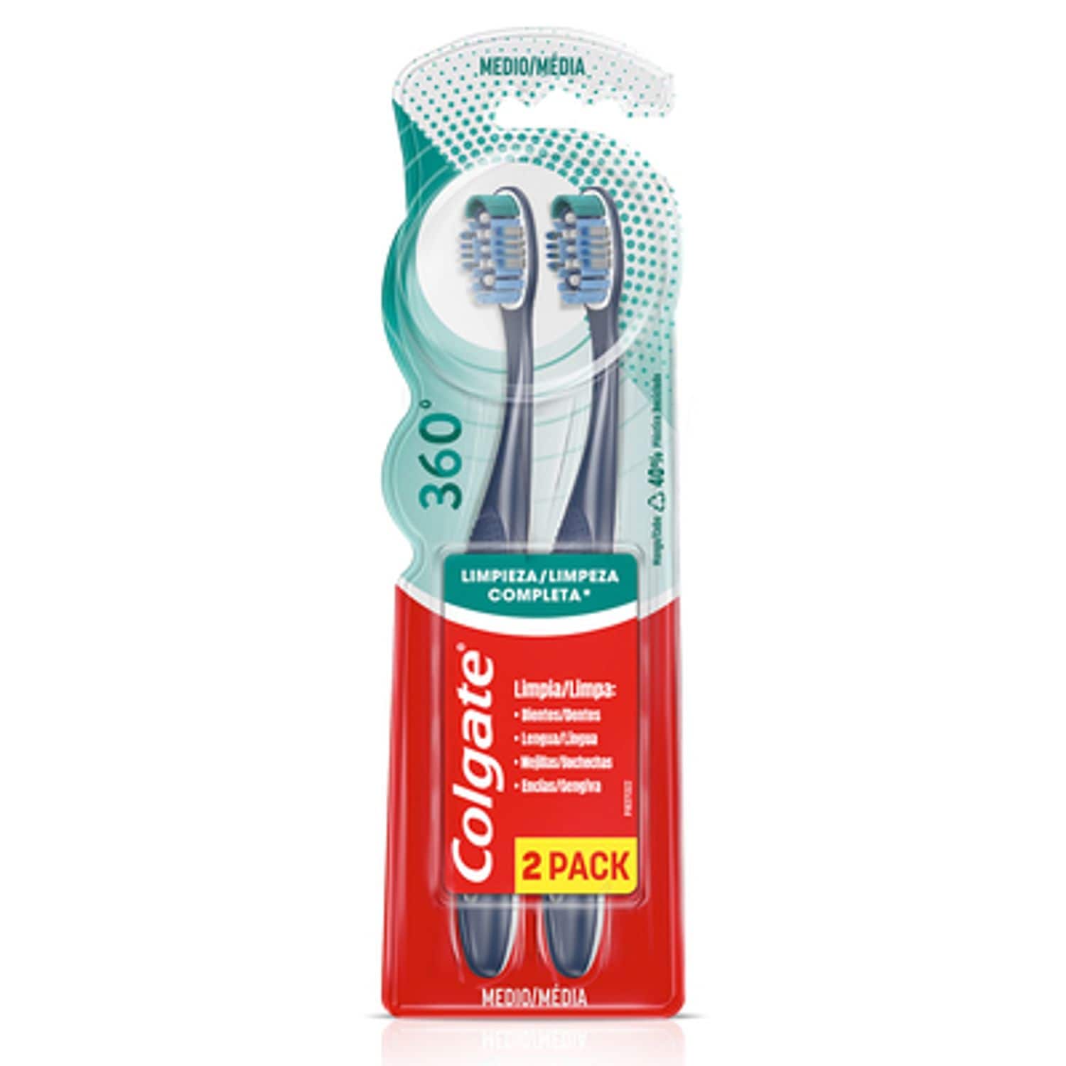 Cepillo de Dientes Colgate 360°Limpieza Completa