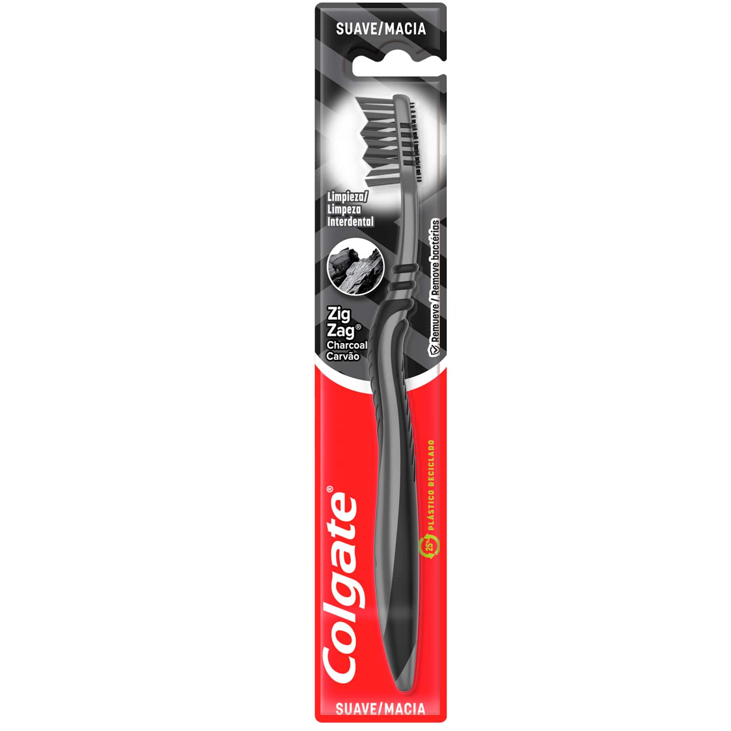 Cepillo dental Colgate Zig Zag Charcoal 1 Pieza