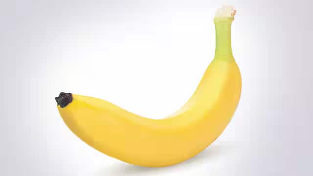 Banana on white background