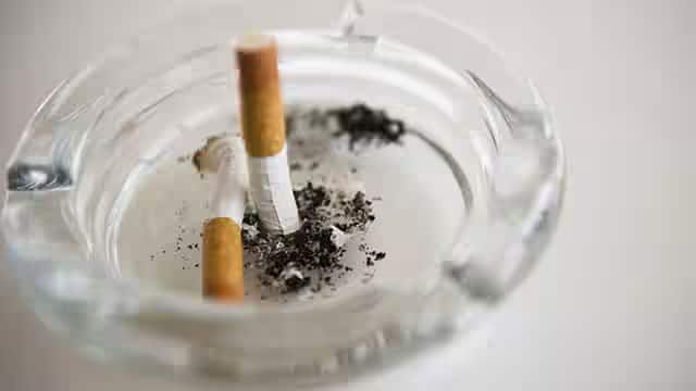 Two cigarettes in a ashtray