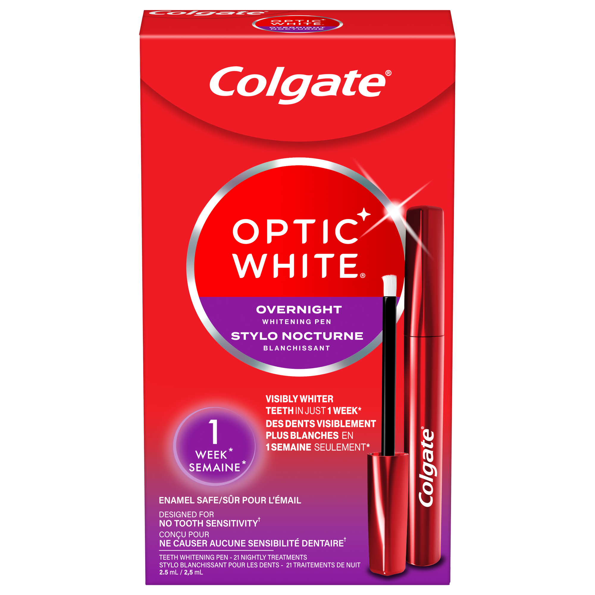 Colgate Optic White Overnight stylo blanchiment dentaire nuit