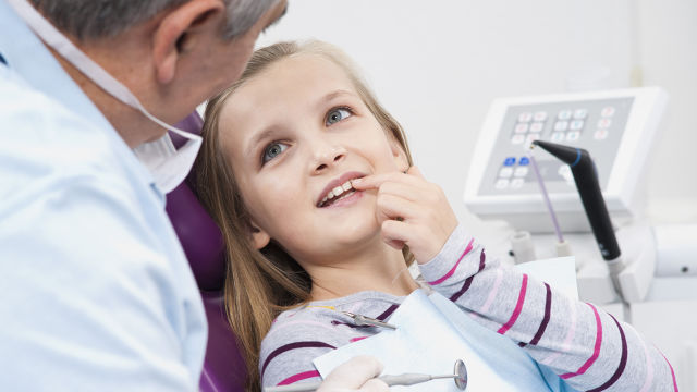 girl in the dentist