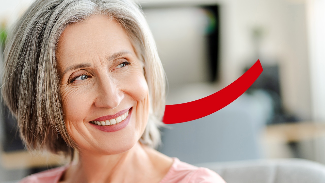 Senior woman smiling