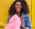 Girl eating candy