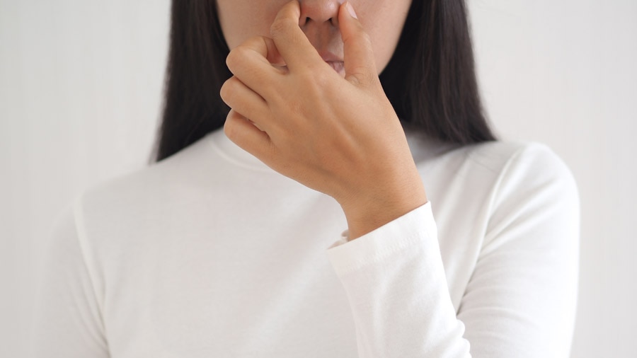 post nasal drip and bad breath from throat - colgate ph