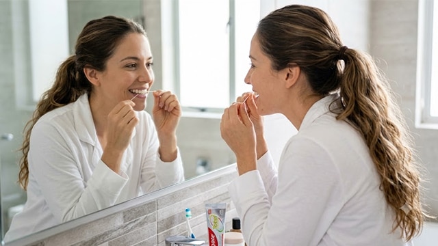 como usar hilo dental