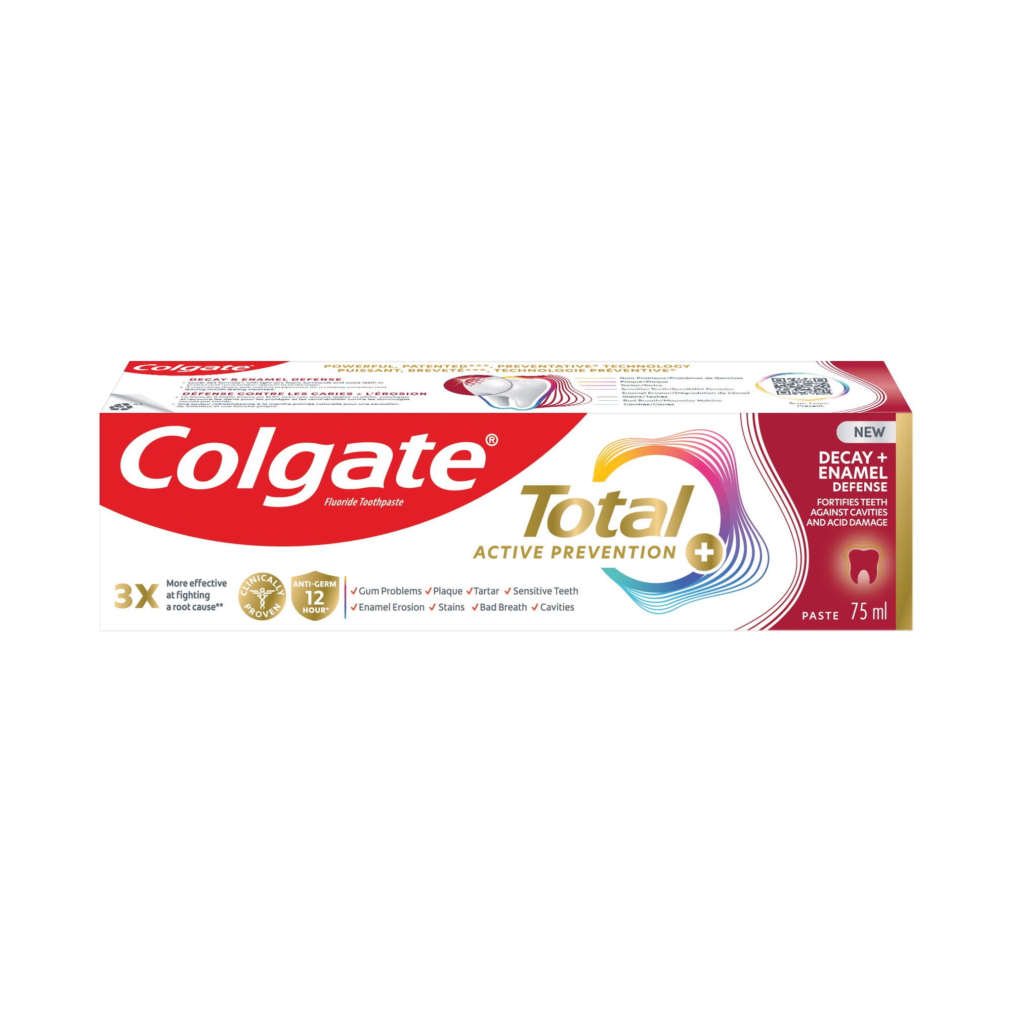 Colgate Total Active Prevention Decay and Enamel Defense 75ml | Colgate ...