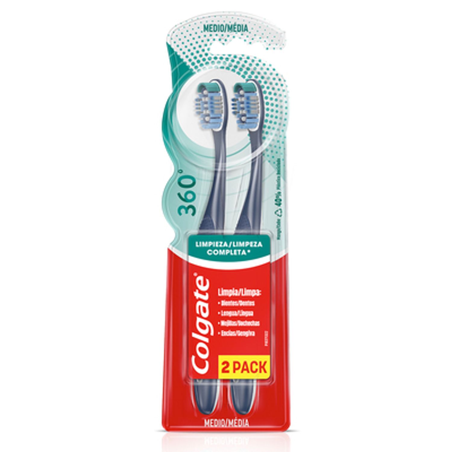 Cepillo de Dientes Colgate 360°Limpieza Completa | Colgate 360