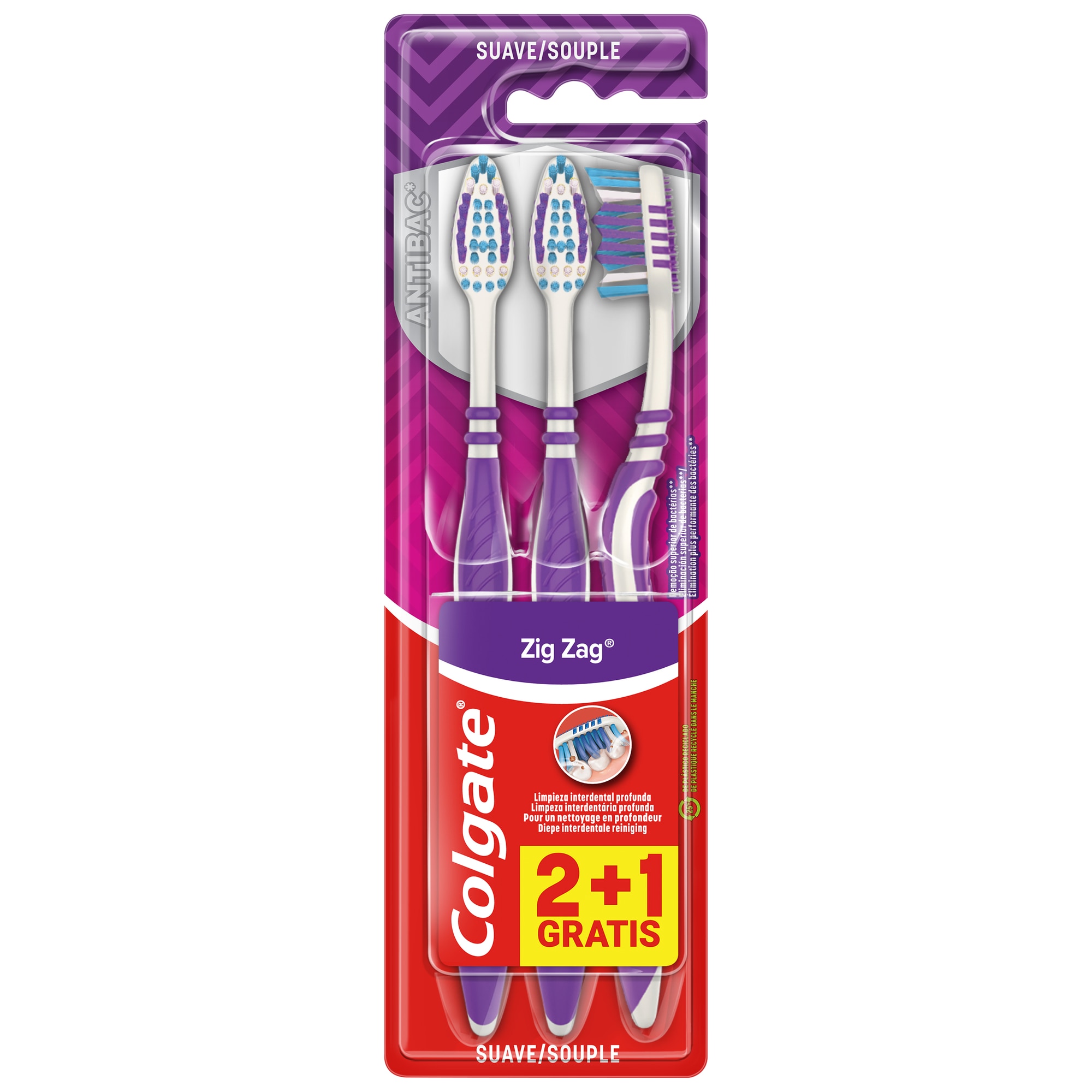 Escova de dentes Colgate ZigZag Medium