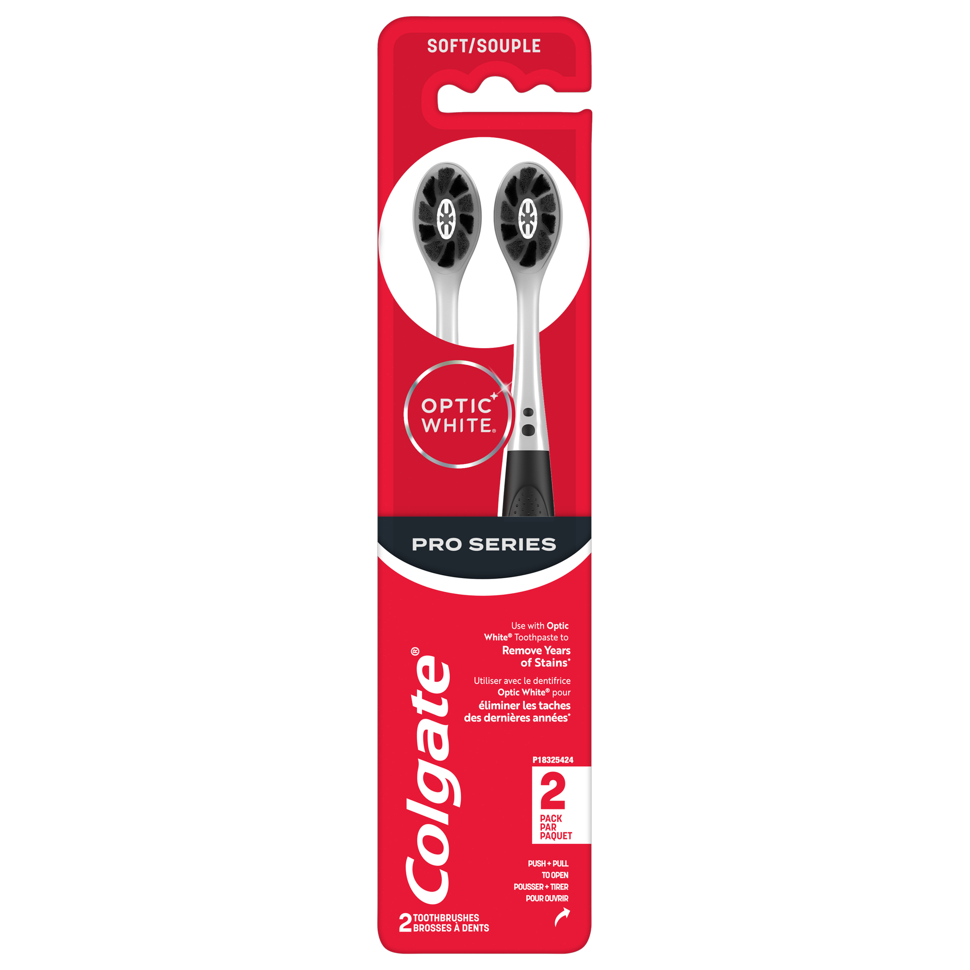 Colgate® Optic White® Pro Series Charcoal Manual Toothbrush for