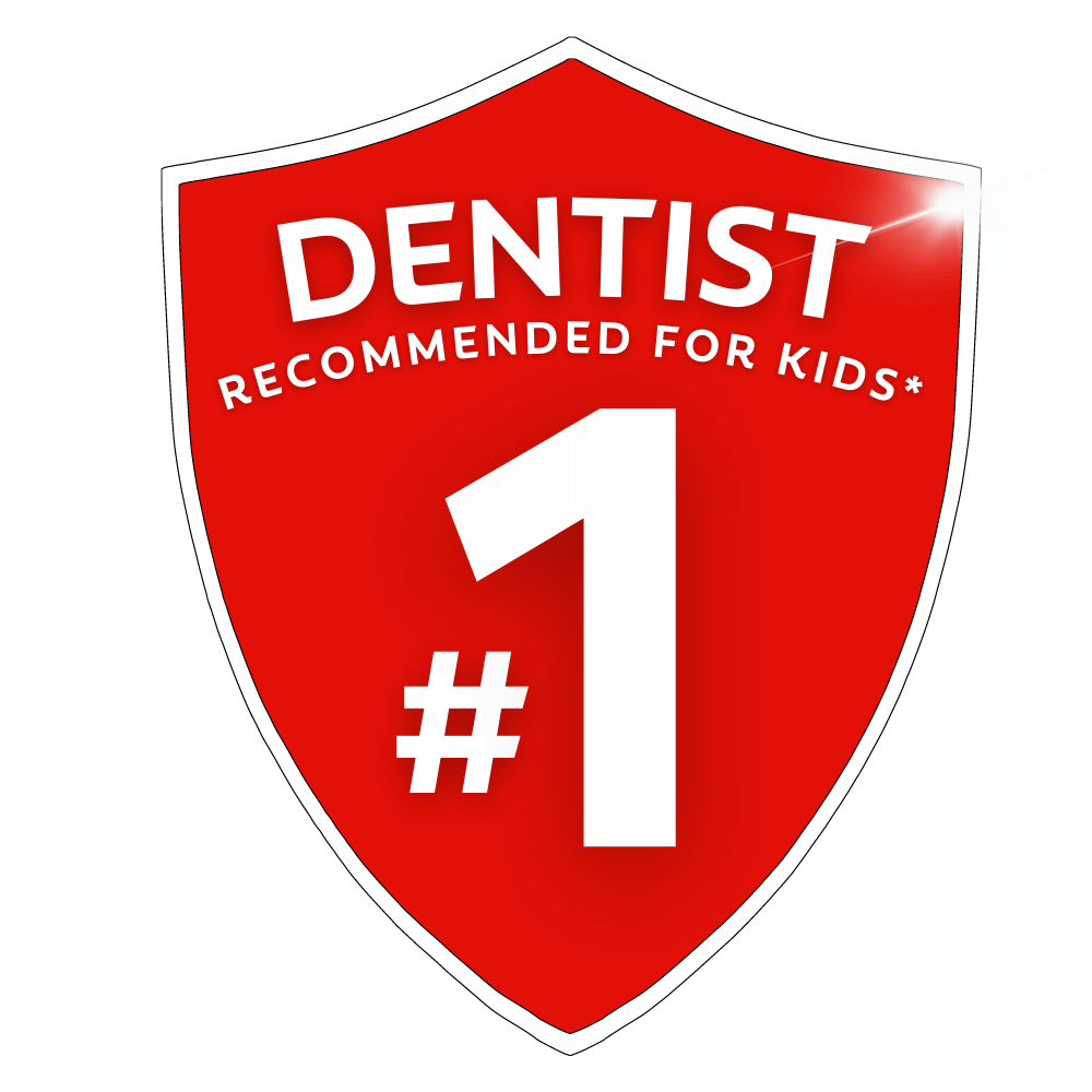 Number one dentist recommended for kids badge