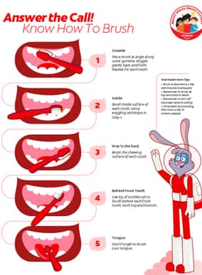 Brushing Worksheet (English)