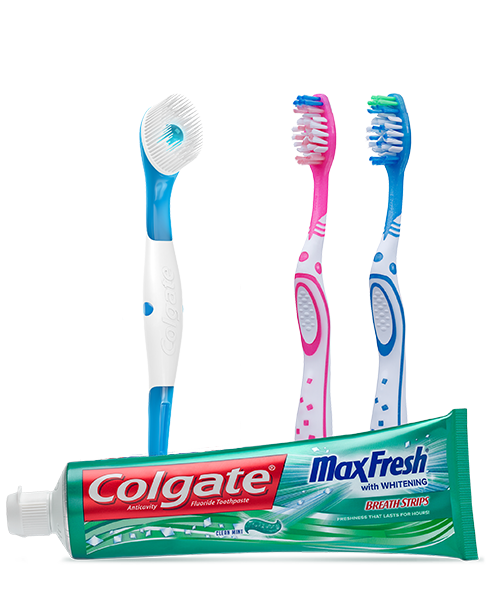 Colgate max fresh toothbrushs, and toothpaste
