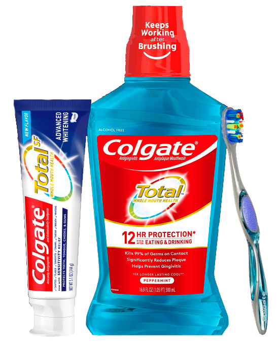 Free toothpaste and mouthwash samples