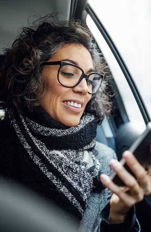 smiling woman showing white teeth