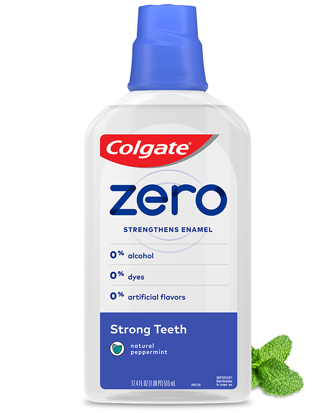 Packshot of Colgate<sup>®</sup> Zero Mouthwash Strong Teeth