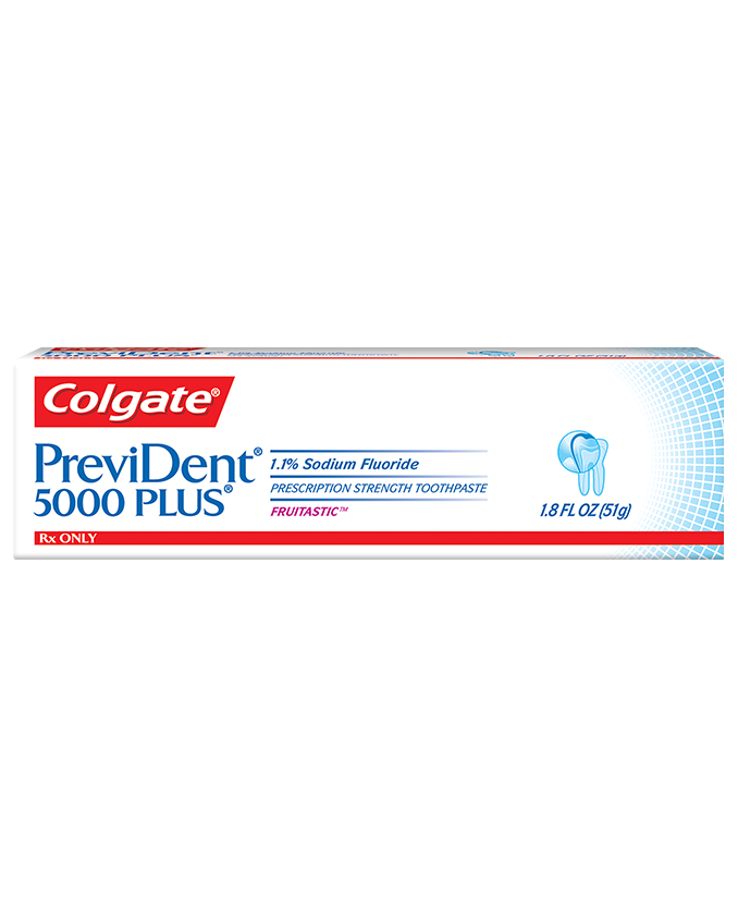 Packshot of Colgate<sup>®</sup> PreviDent<sup>®</sup> 5000 Booster Plus<sup>®</sup> Prescription Strength Toothpaste